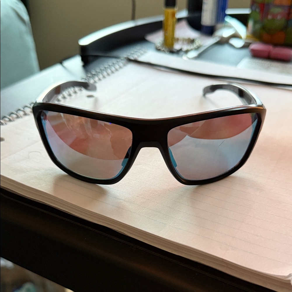 Oakley split shot blue prism polarized Black Frame Sunglasses